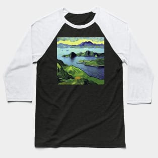 Komodo Island in Van Gogh's style Baseball T-Shirt